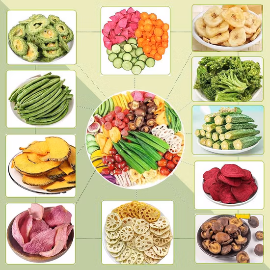 Chips de légumes et de fruits séchés de bonne qualité Snacks Vf Chips de légumes et de fruits Vf